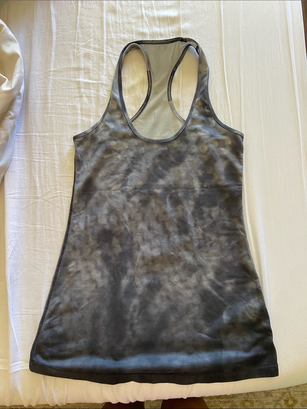Women's Gray Tie-Dye Racerback Tank Top